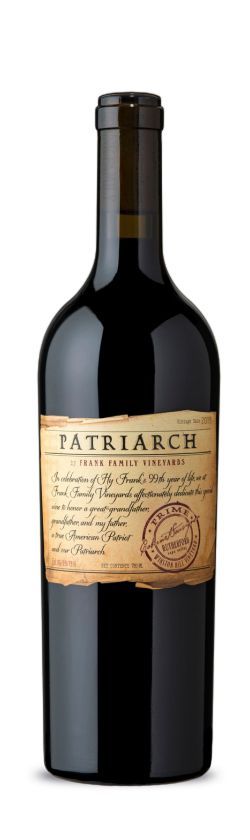 Bottle shot of Frank Family's 2019 Patriarch