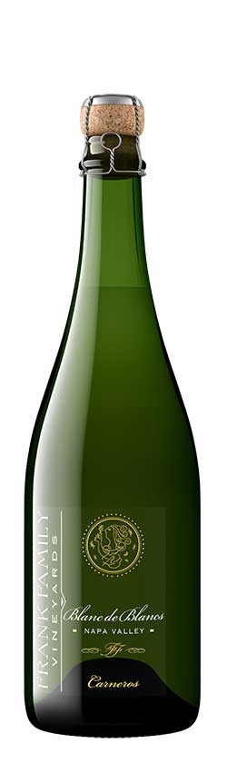 A bottle of Frank Family Blanc de Blancs