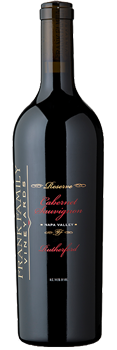 Bottle of Frank Family 2021 Rutherford Reserve Cabernet Sauvignon.